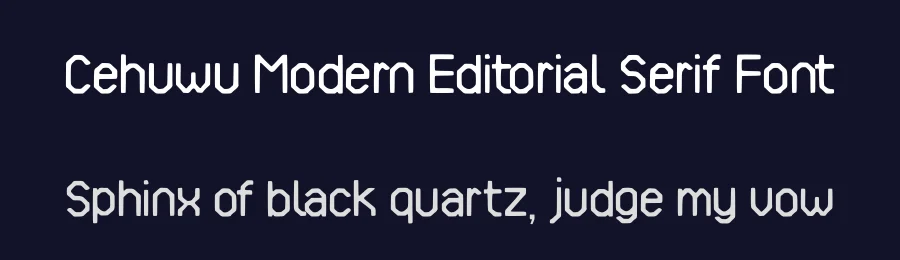Cehuwu Modern Editorial Serif Font by AstutiStudio — Serif Font — thumbnail 2