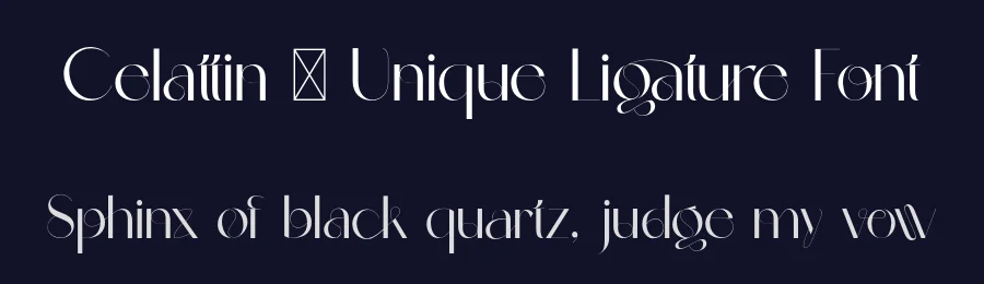 Celattin – Unique Ligature Font by 177Studio — Sans Serif Font — thumbnail 2