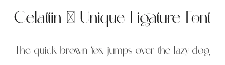 Celattin – Unique Ligature Font by 177Studio — Sans Serif Font