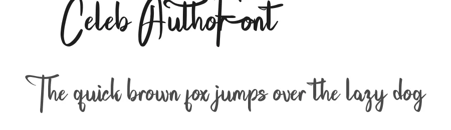 Celeb Author Font by VinType — Script Handwritten Font