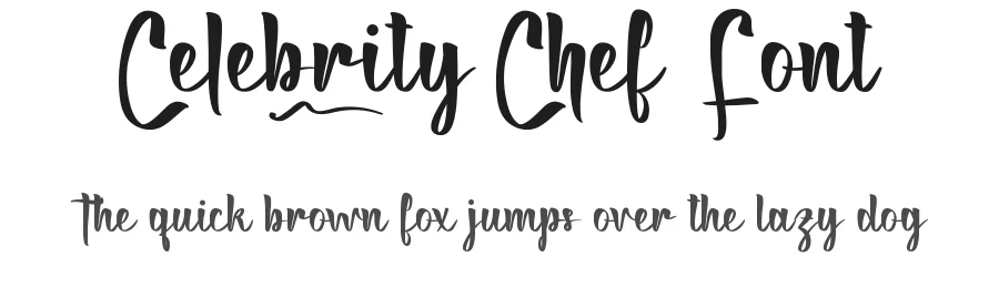 Celebrity Chef Font by CalligraphyFonts.net — Script Handwritten Font