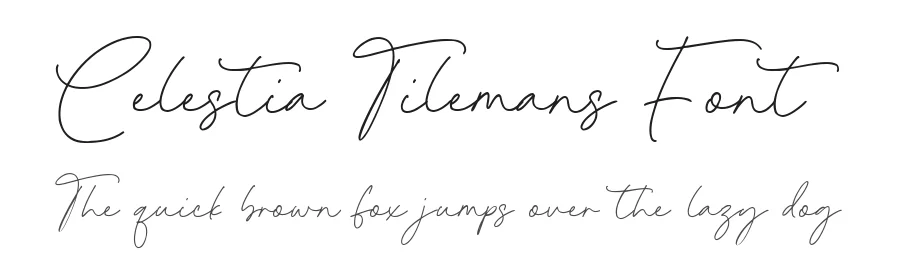 Celestia Tilemans Font by Timur type — Script Handwritten Font