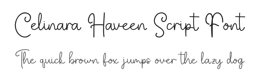Celinara Haveen Script Font by Creatifontstudios — Script Handwritten Font