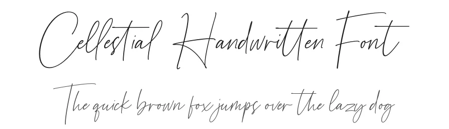Cellestial Handwritten Font by fikryal β Script Handwritten Font