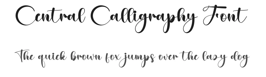 Central Calligraphy Font by creativeletter — Script Handwritten Font