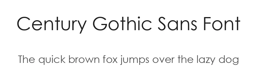 Century Gothic Sans Font by Monotype , Sol Hess β Sans Serif Font