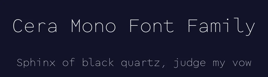 Cera Mono Font Family by Antonia Cornelius , Jakob Runge — Sans Serif Font — thumbnail 2
