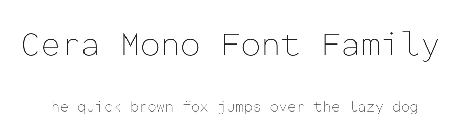 Cera Mono Font Family by Antonia Cornelius , Jakob Runge — Sans Serif Font