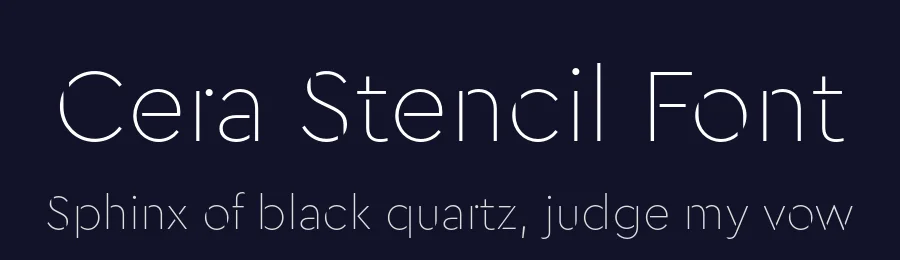 Cera Stencil Font by Jakob Runge — Display Font — thumbnail 2