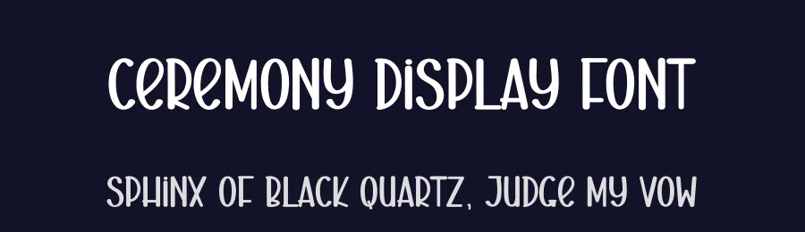 Ceremony Display Font by creativeletter — Display Font — thumbnail 2