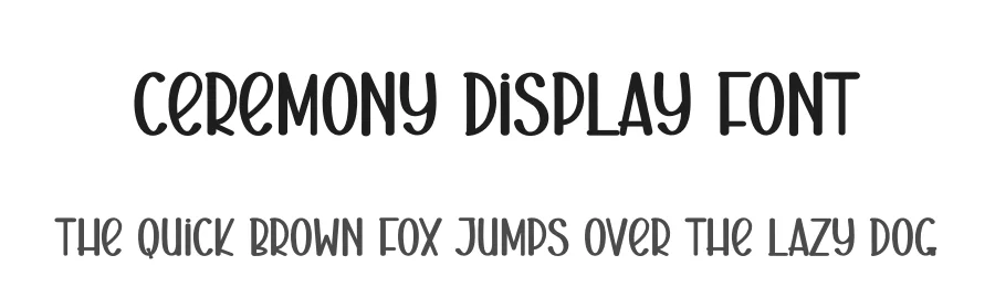 Ceremony Display Font by creativeletter — Display Font
