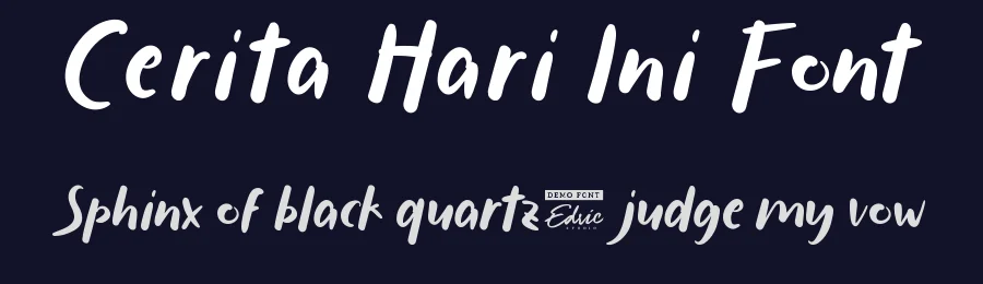 Cerita Hari Ini Font by edricstudio — Display Font — thumbnail 2