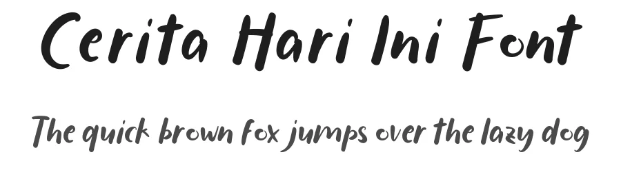 Cerita Hari Ini Font by edricstudio — Display Font