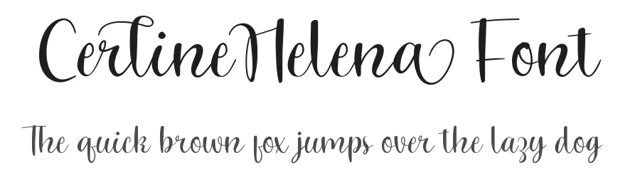 Cerline Helena Font by CalligraphyFonts.net — Script Handwritten Font