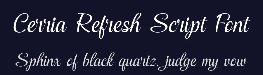 Cerria Refresh Script Font by timelesstype.co — Display Font — thumbnail 2