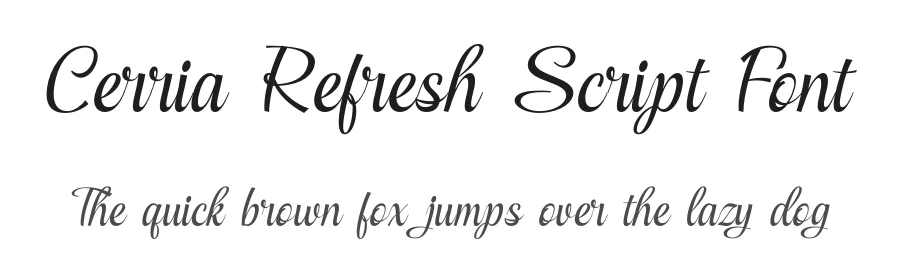 Cerria Refresh Script Font by timelesstype.co — Display Font