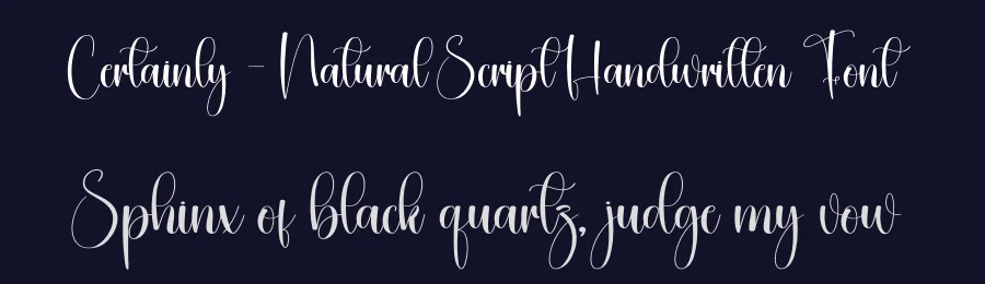 Certainly – Natural Script Handwritten Font by creativeletter — Script Handwritten Font — thumbnail 2