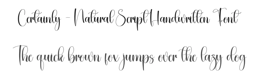 Certainly – Natural Script Handwritten Font by creativeletter — Script Handwritten Font