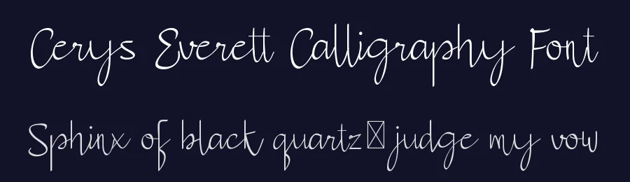 Cerys Everett Calligraphy Font by edricstudio — Script Handwritten Font — thumbnail 2