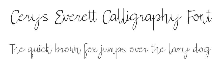 Cerys Everett Calligraphy Font by edricstudio — Script Handwritten Font