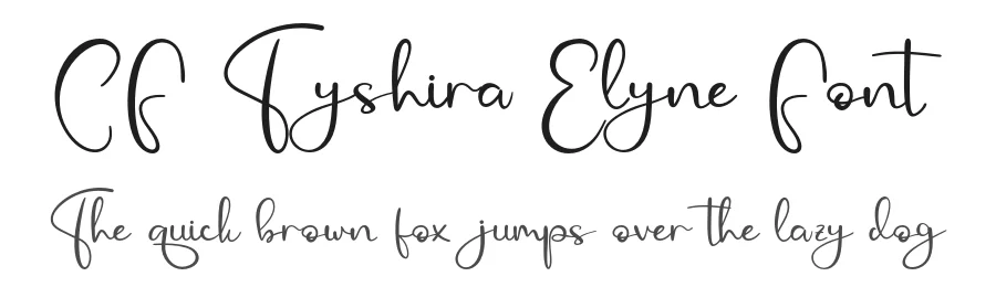 CF Tyshira Elyne Font by Creatifontstudios — Script Handwritten Font