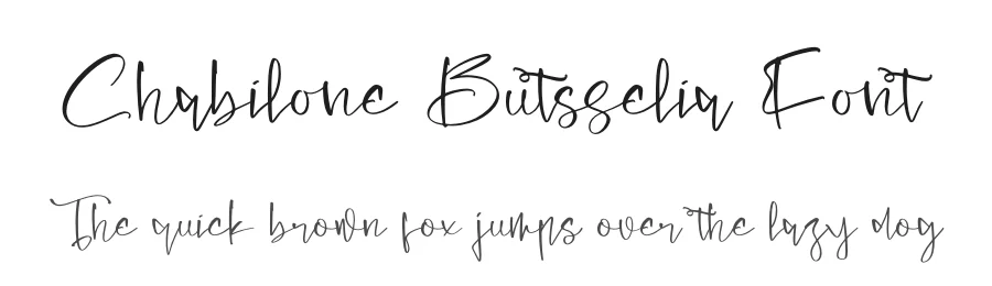 Chabilone Butsselia Font by letterfabric — Script Handwritten Font