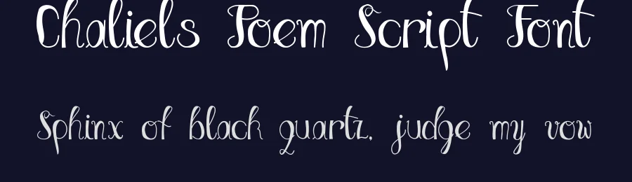 Chaliels Poem Script Font by Typeface — Script Handwritten Font — thumbnail 2