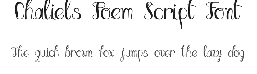 Chaliels Poem Script Font by Typeface — Script Handwritten Font