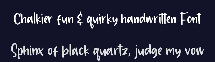 Chalkier fun & quirky handwritten Font by balpirick — Script Handwritten Font — thumbnail 2