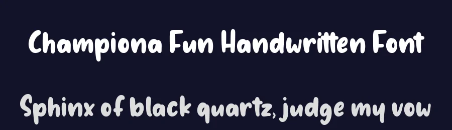 Championa Fun Handwritten Font by balpirick — Decorative Font — thumbnail 2