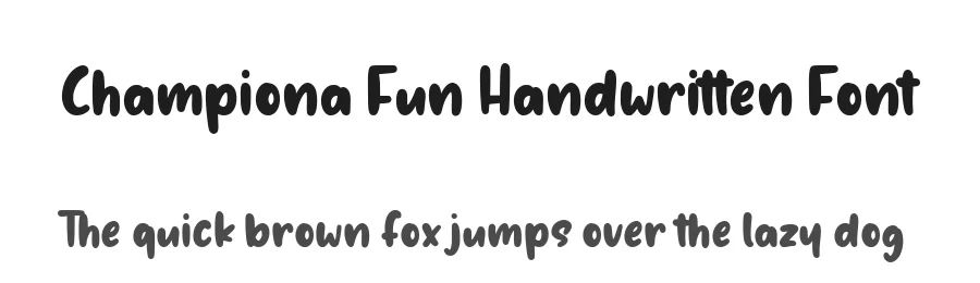 Championa Fun Handwritten Font by balpirick — Decorative Font