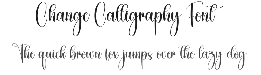Change Calligraphy Font by creativeletter — Script Handwritten Font