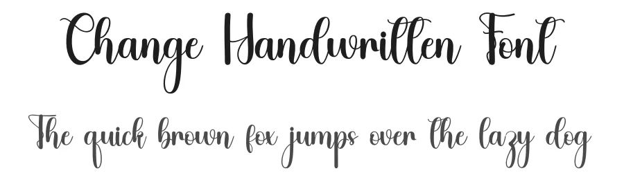 Change Handwritten Font by inermediaSTUDIO — Script Handwritten Font