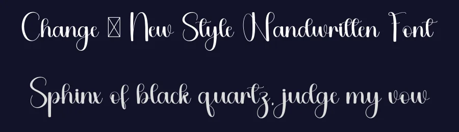 Change – New Style Handwritten Font by freshtypeink — Script Handwritten Font — thumbnail 2