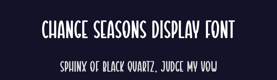 Change Seasons Display Font by creativeletter — Display Font — thumbnail 2
