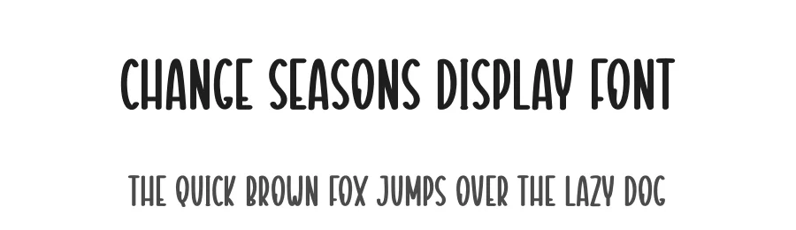 Change Seasons Display Font by creativeletter — Display Font