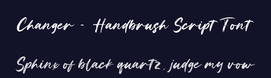 Changer – Handbrush Script Font by Fikryal Studio — Script Handwritten Font — thumbnail 2