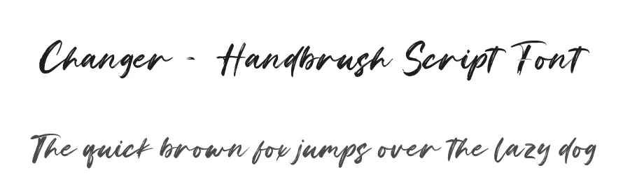 Changer – Handbrush Script Font by Fikryal Studio — Script Handwritten Font