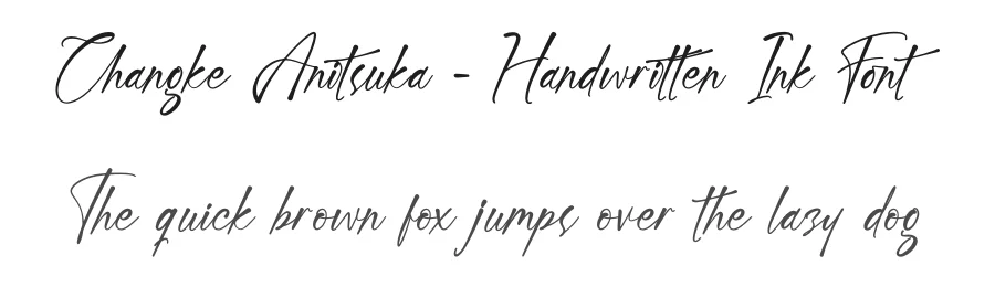 Changke Anitsuka – Handwritten Ink Font by letterenastudios — Serif Font