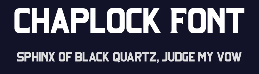 Chaplock Font by Flawless And Co — Sans Serif Font — thumbnail 2