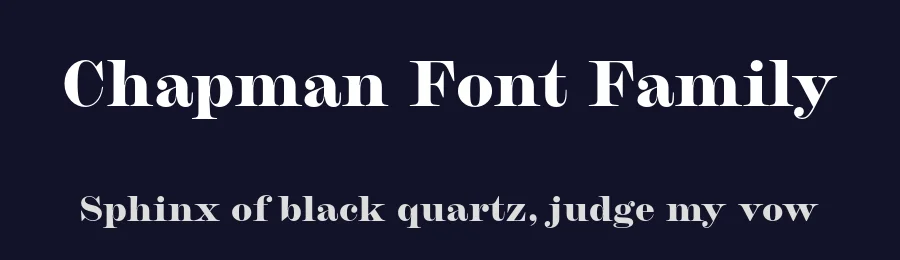 Chapman Font Family by James Todd — Serif Font — thumbnail 2