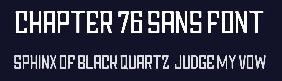 Chapter 76 Sans Font by yellowline — Sans Serif Font — thumbnail 2