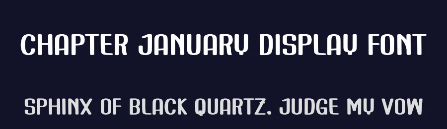 Chapter January Display Font by freshtypeink — Display Font — thumbnail 2