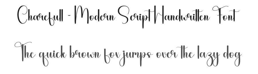 Charefull – Modern Script Handwritten Font by andikastudio — Script Handwritten Font