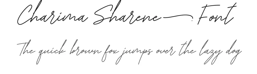 Charima Sharene Font by CalligraphyFonts.net — Script Handwritten Font