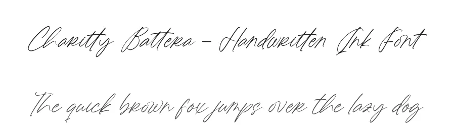 Charitty Battera – Handwritten Ink Font by letterenastudios — Script Handwritten Font