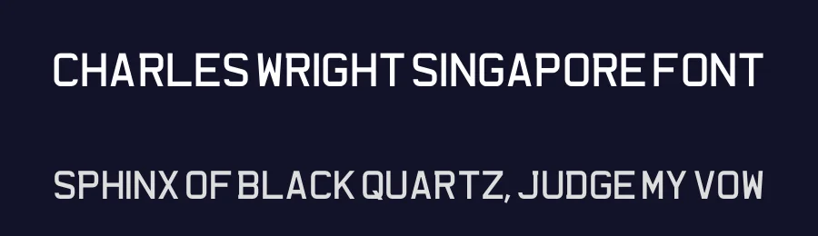 Charles Wright Singapore Font by k-type — Decorative Font — thumbnail 2
