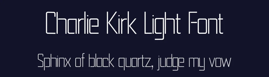 Charlie Kirk Light Font by Robbo — Display Font — thumbnail 2