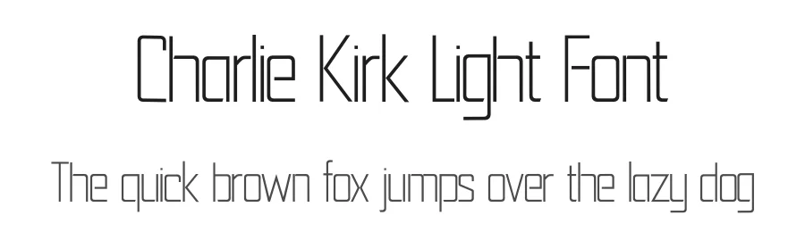 Charlie Kirk Light Font by Robbo — Display Font