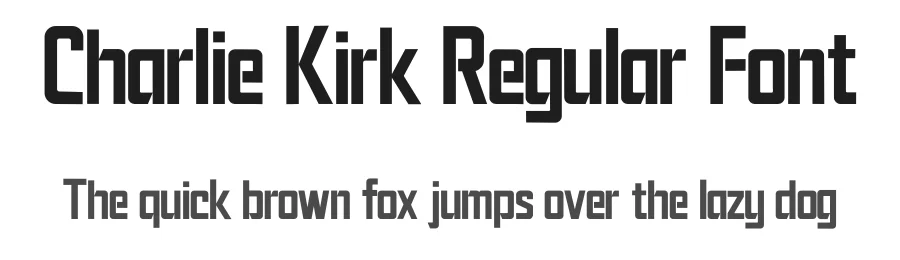 Charlie Kirk Regular Font by Robbo — Decorative Font
